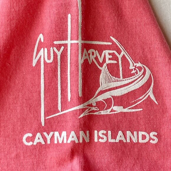 Guy Harvey Fishing T-Shirt Swordfish Womens Size XL Pink Lemonade Cayman Islands - Picture 11 of 15